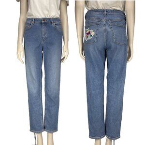 & Other Stories Jeans Embroided Sequins Cropped Paris Atelier s 29
